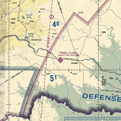 Terrell County Airport (6R6) VFR Sectional  Gaming Mouse Pad