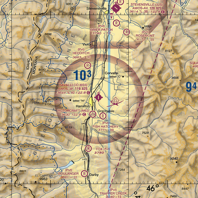 Ravalli County Airport (6S5) VFR Sectional  Gaming Mouse Pad