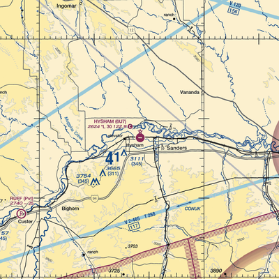 Hysham Airport (6U7) VFR Sectional  Gaming Mouse Pad