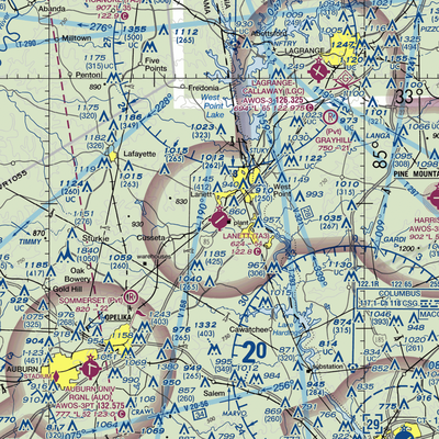 Lanett Municipal Airport (7A3) VFR Sectional  Gaming Mouse Pad