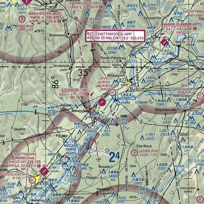 Stevenson Airport (7A6) VFR Sectional  Gaming Mouse Pad