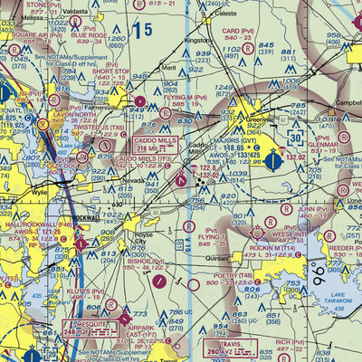 Caddo Mills Municipal Airport (7F3) VFR Sectional  Gaming Mouse Pad