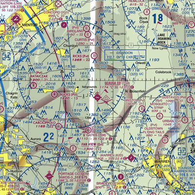 Geauga County Airport (7G8) VFR Sectional  Gaming Mouse Pad