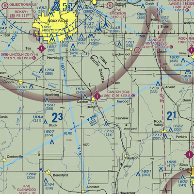 Canton Municipal Airport (7G9) VFR Sectional  Gaming Mouse Pad