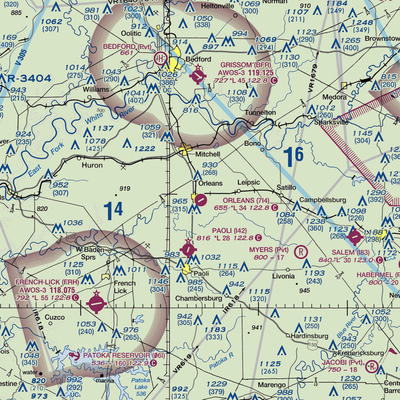 Orleans Airport (7I4) VFR Sectional  Gaming Mouse Pad