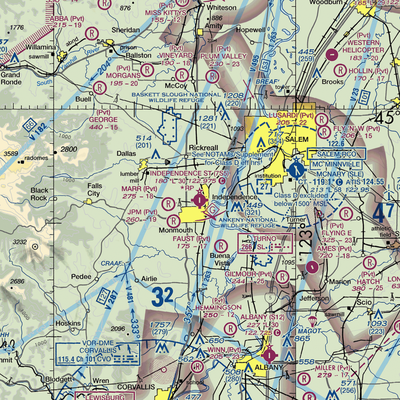 Independence State Airport (7S5) VFR Sectional  Gaming Mouse Pad