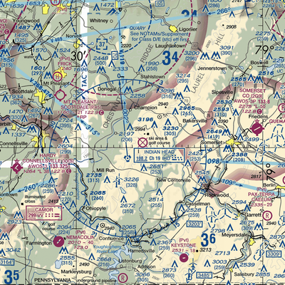 Seven Springs Airport (7SP) VFR Sectional  Gaming Mouse Pad