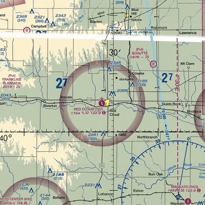 Red Cloud Municipal Airport (7V7) VFR Sectional  Gaming Mouse Pad