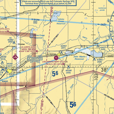 City of Las Animas Bent County Airport (7V9) VFR Sectional  Gaming Mouse Pad