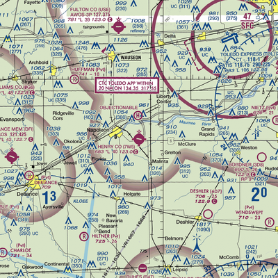 Henry County Airport (7W5) VFR Sectional  Gaming Mouse Pad