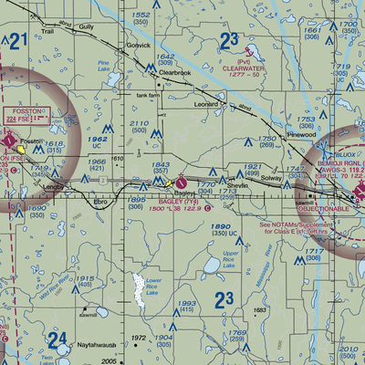 Bagley Municipal Airport (7Y4) VFR Sectional  Gaming Mouse Pad