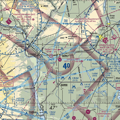 Quincy Municipal Airport (80T) VFR Sectional  Gaming Mouse Pad