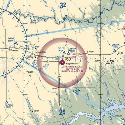 Cheyenne Eagle Butte Airport (84D) VFR Sectional  Gaming Mouse Pad