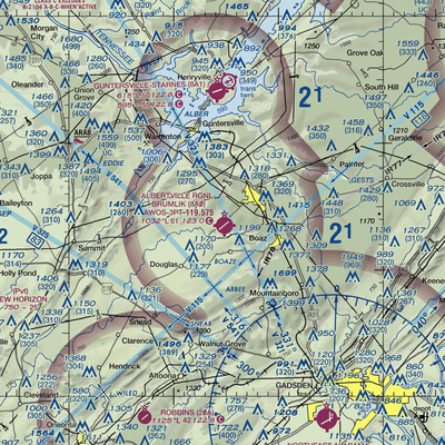 Albertville Regional Airport/Thomas J Brumlik Field (8A0) VFR Sectional  Gaming Mouse Pad