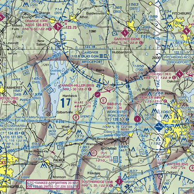 Tanner Hiller Airport (8B5) VFR Sectional  Gaming Mouse Pad