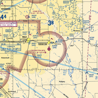 Crosbyton Municipal Airport (8F3) VFR Sectional  Gaming Mouse Pad