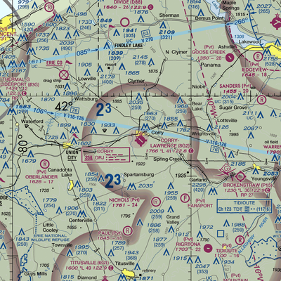 Corry Lawrence Airport (8G2) VFR Sectional  Gaming Mouse Pad