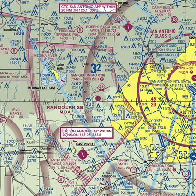 San Geronimo Airpark (8T8) VFR Sectional  Gaming Mouse Pad