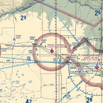 Stuart Atkinson Municipal Airport (8V2) VFR Sectional  Gaming Mouse Pad