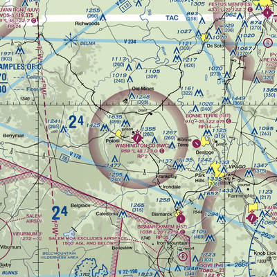 Washington County Airport (8WC) VFR Sectional  Gaming Mouse Pad