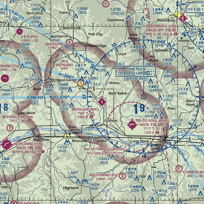 Richland Airport (93C) VFR Sectional  Gaming Mouse Pad