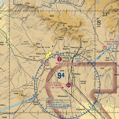 Whiskey Creek Airport (94E) VFR Sectional  Gaming Mouse Pad