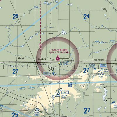 Highmore Municipal Airport (9D0) VFR Sectional  Gaming Mouse Pad