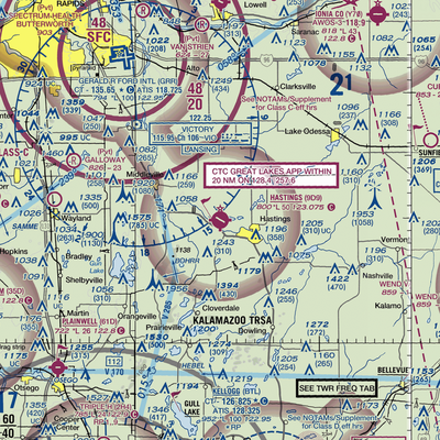 Hastings Airport (9D9) VFR Sectional  Gaming Mouse Pad