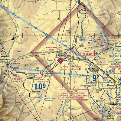 Three Forks Airport (9S5) VFR Sectional  Gaming Mouse Pad