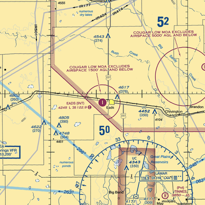 Eads Municipal Airport (9V7) VFR Sectional  Gaming Mouse Pad