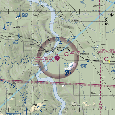 Chamberlain Municipal Airport (9V9) VFR Sectional  Gaming Mouse Pad