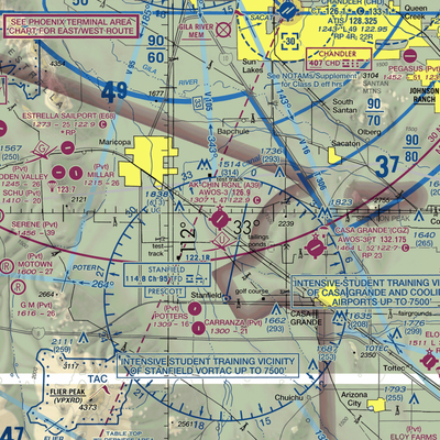 Ak-Chin Regional Airport (A39) VFR Sectional  Gaming Mouse Pad