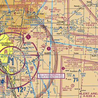 Colorado Springs East Airport (CO4) VFR Sectional  Gaming Mouse Pad