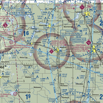 Waseca Municipal Airport (ACQ) VFR Sectional  Gaming Mouse Pad