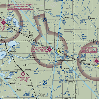 Wadena Municipal Airport (ADC) VFR Sectional  Gaming Mouse Pad