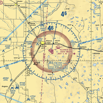 Alliance Municipal Airport (AIA) VFR Sectional  Gaming Mouse Pad