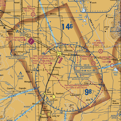 San Luis Valley Regional Bergman Field (ALS) VFR Sectional  Gaming Mouse Pad