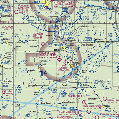 Gratiot Community Airport (AMN) VFR Sectional  Gaming Mouse Pad