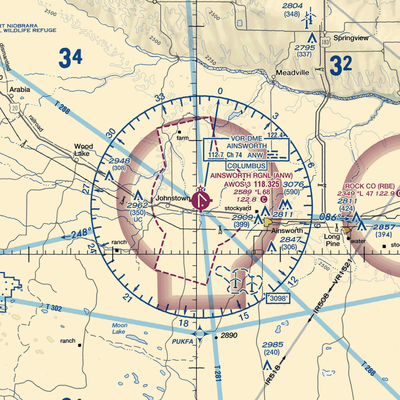 Ainsworth Regional Airport (ANW) VFR Sectional  Gaming Mouse Pad