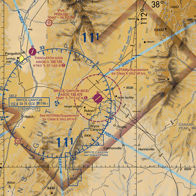 Bryce Canyon Airport (BCE) VFR Sectional  Gaming Mouse Pad