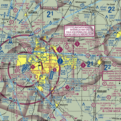 Beech Factory Airport (BEC) VFR Sectional  Gaming Mouse Pad