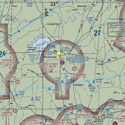 Stephens County Airport (BKD) VFR Sectional  Gaming Mouse Pad