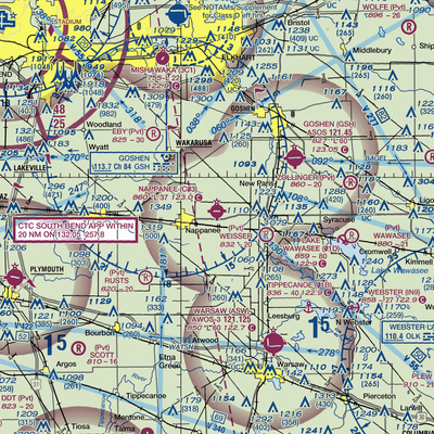 Nappanee Municipal Airport (C03) VFR Sectional  Gaming Mouse Pad