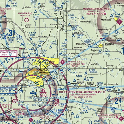 Marion Airport (C17) VFR Sectional  Gaming Mouse Pad