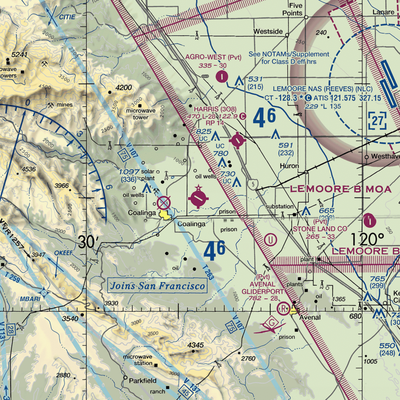 New Coalinga Municipal Airport (C80) VFR Sectional  Gaming Mouse Pad