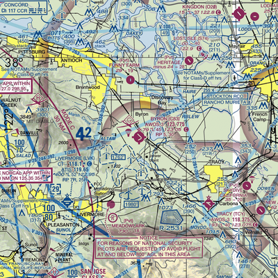 Byron Airport (C83) VFR Sectional  Gaming Mouse Pad