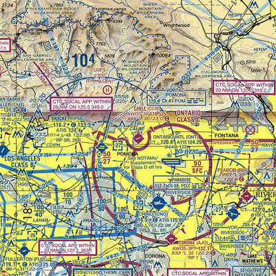 Cable Airport (CCB) VFR Sectional  Gaming Mouse Pad