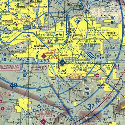 Chandler Municipal Airport (CHD) VFR Sectional  Gaming Mouse Pad