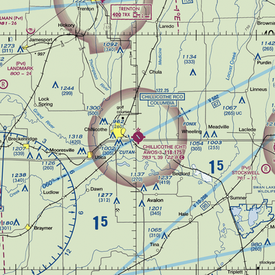 Chillicothe Municipal Airport (CHT) VFR Sectional  Gaming Mouse Pad