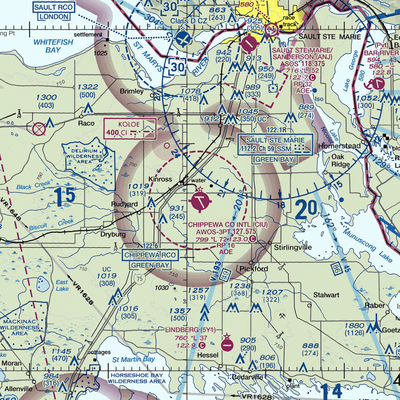 Chippewa County International Airport (CIU) VFR Sectional  Gaming Mouse Pad